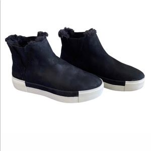 J/Slides Waterproof Black Suede Val Ankle Boots